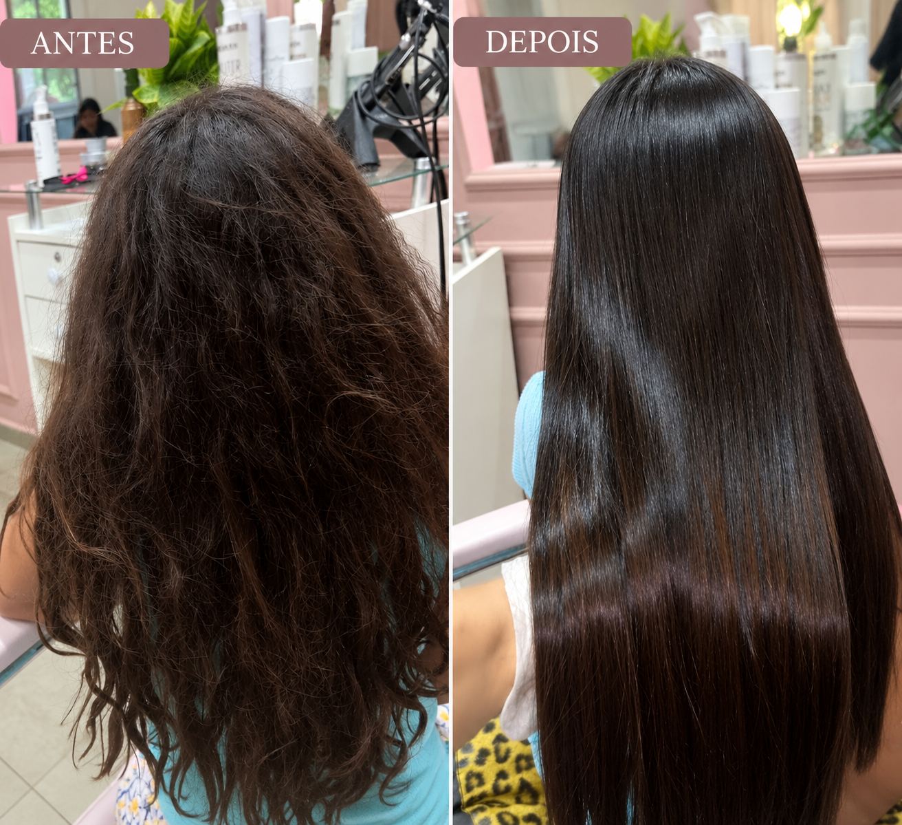 Resultado de progressiva: cabelo liso e brilhante
